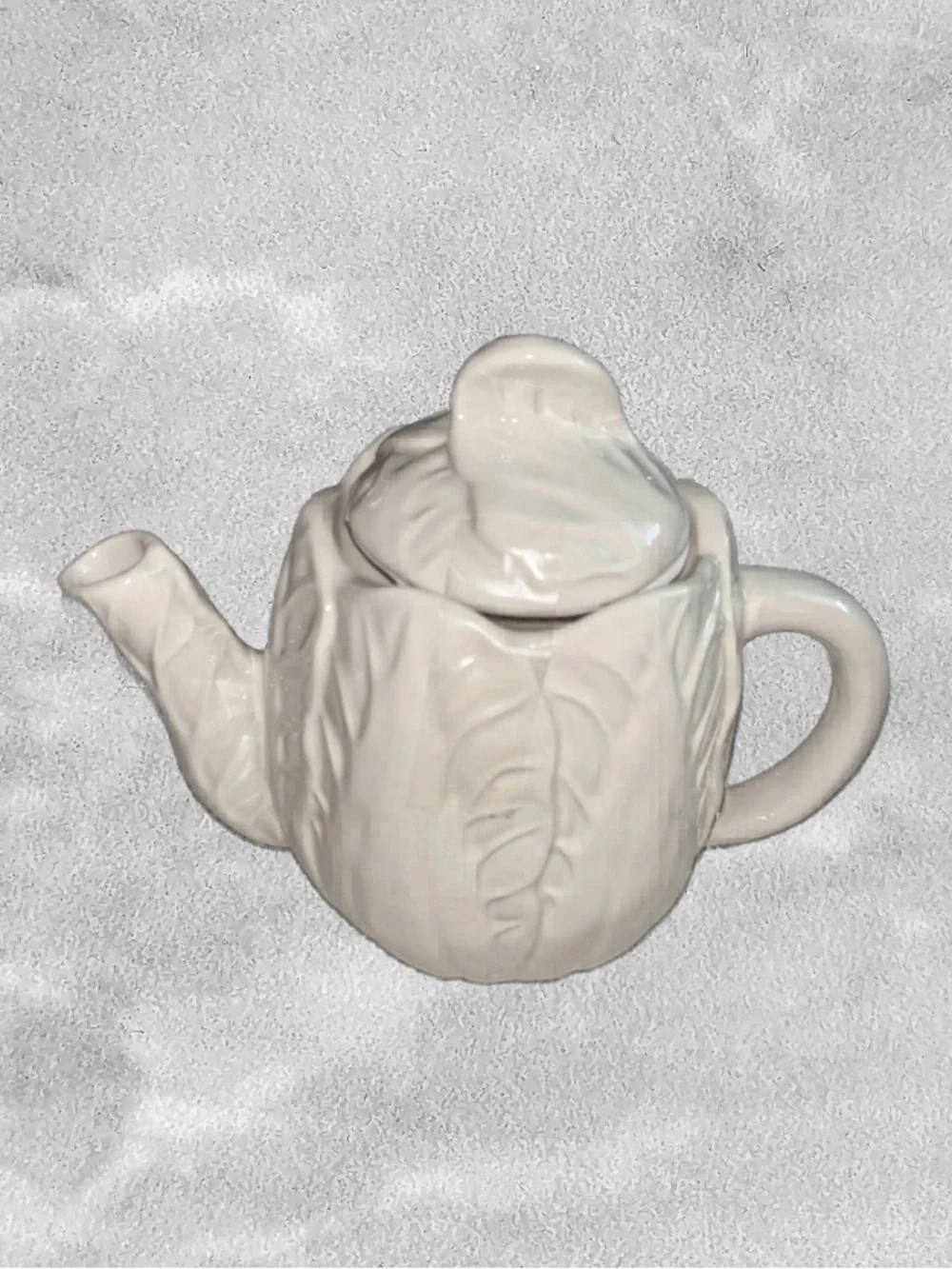Threshold White Ceramic Leaf-Textured Teapot and Mug Set